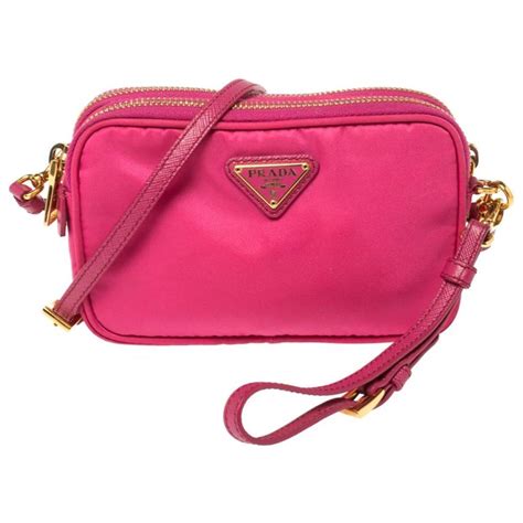 fuchsia prada bag|Prada Fuchsia Nylon and Leather Crossbody Bag .